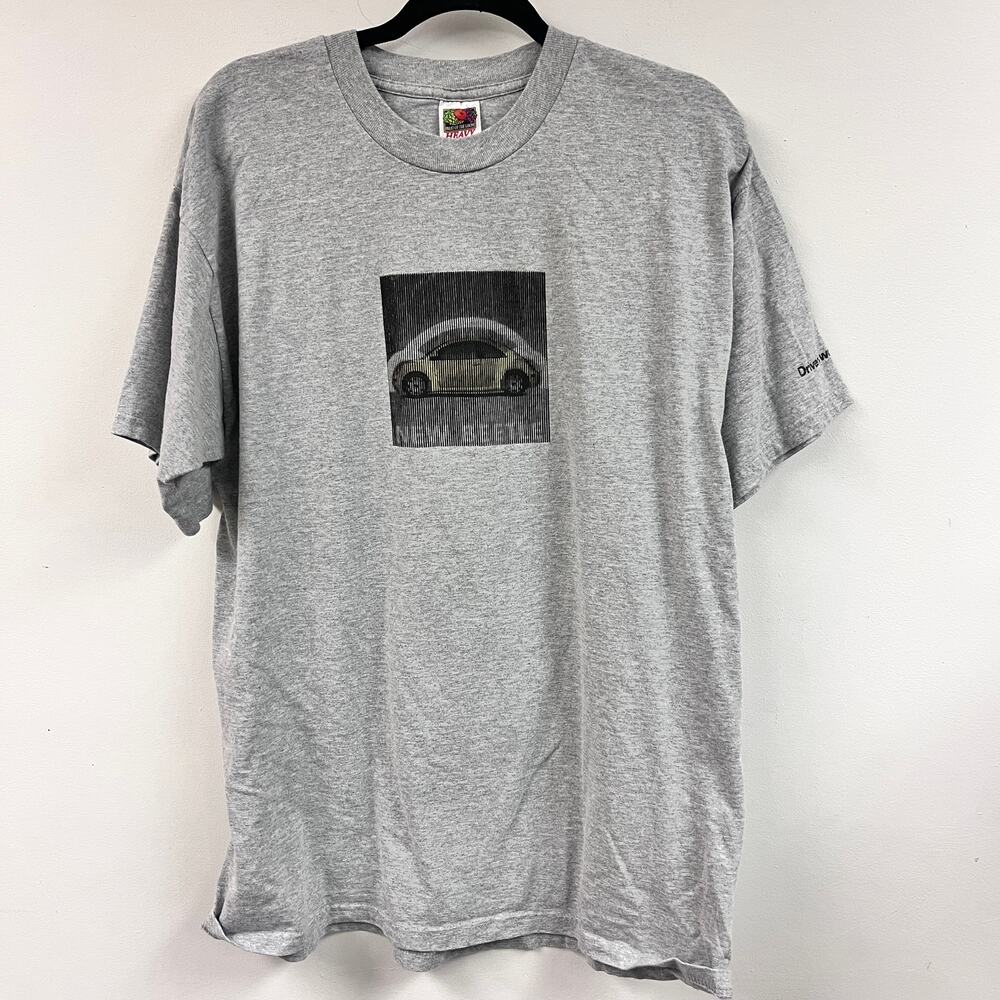 Vintage Volkswagen New Beetle promo graphic tee heather gray XL 1998